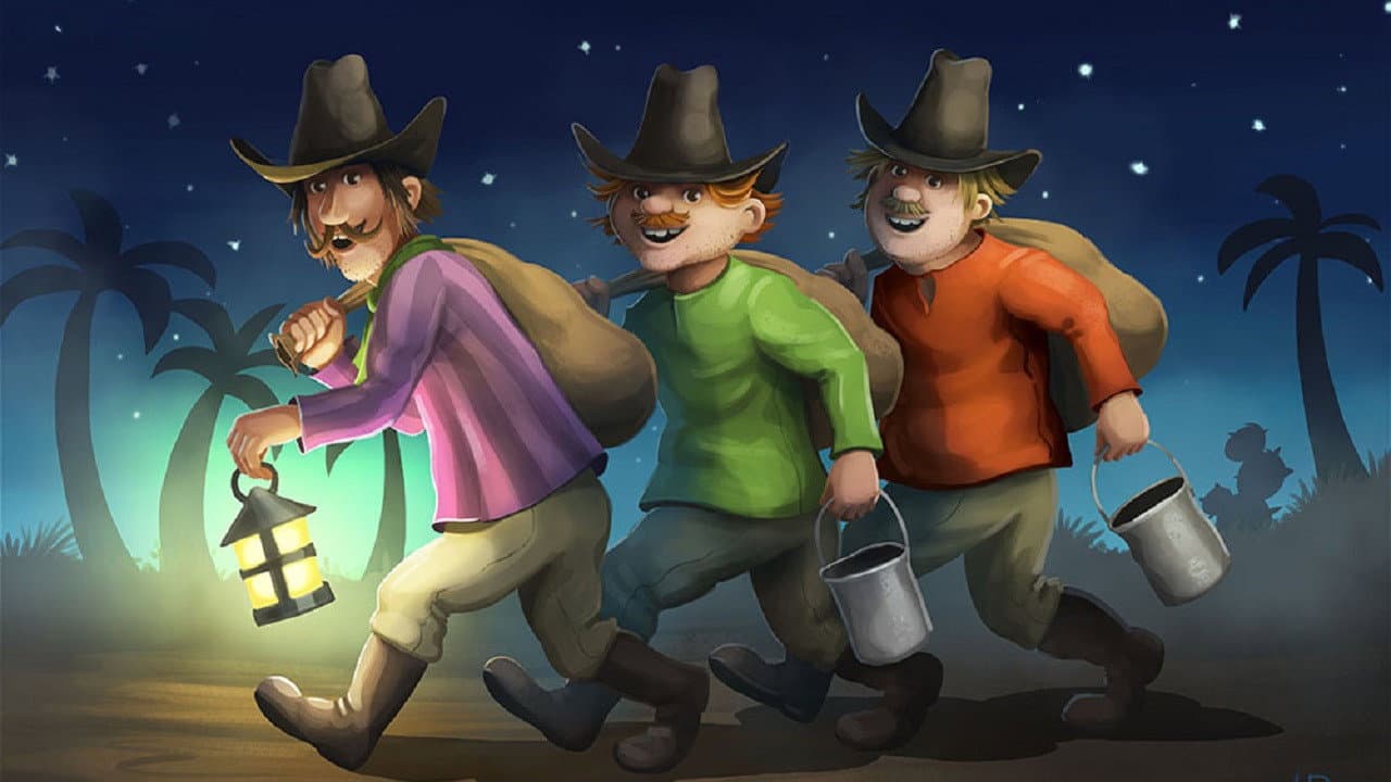 Three Robbers and a Lion